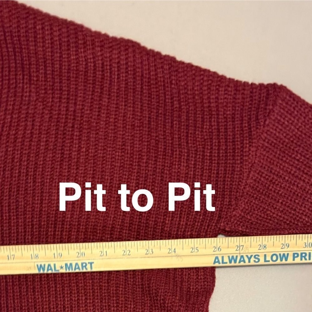 NWT! Very J Wine Cut Out Turtleneck Sweater - Picture 7 of 8